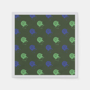 Serviette En Papier Army Green & Blue Painball Party