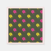 Serviette En Papier Army Green - Painball rose et jaune (Devant)