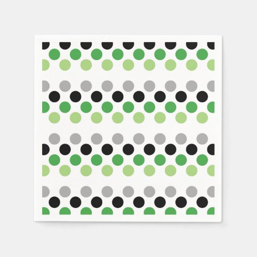 Serviette En Papier Aromantic Pride Drapeau Couleurs À petits pois (Devant)