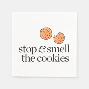 Serviette En Papier Arrêter et sentir les cookies