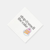 Serviette En Papier Arrêtez et sentez le gâteau (Coin)