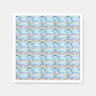 Serviette En Papier Arrière - plan Abstrait coloré avec Rainbows