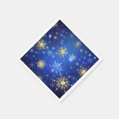 Serviette En Papier Arrière - plan Bleu XMAS avec des flocons de neige (Coin)