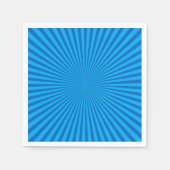 Serviette En Papier Arrière - plan Blue Retro Sunburst (Devant)
