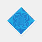 Serviette En Papier Arrière - plan Blue Retro Sunburst (Coin)