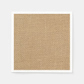 Serviette En Papier Arrière - plan Burlap rustique imprimé (Devant)