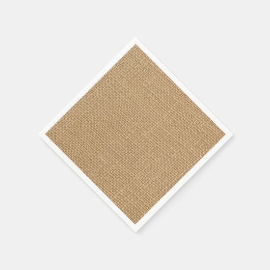 Serviette En Papier Arrière - plan Burlap rustique imprimé (Coin)