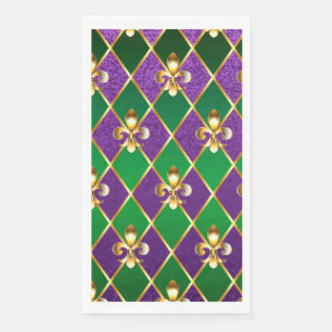Serviette En Papier Arrière - plan de bijoux Mardi Gras