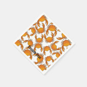 Serviette En Papier Arrière - plan de crabe orange (Coin)