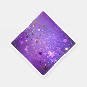 Serviette En Papier Arrière - plan de feuille violet avec étoiles (Coin)