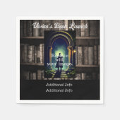 Serviette En Papier Arrière - plan de livres rustiques foncés (Devant)