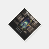 Serviette En Papier Arrière - plan de livres rustiques foncés (Coin)