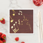 Serviette En Papier Arrière - plan de notes musicales (En situation)