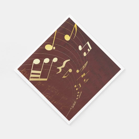 Serviette En Papier Arrière - plan de notes musicales (Coin)