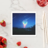 Serviette En Papier Arrière - plan de nuit Bokeh en forme de coeur (En situation)