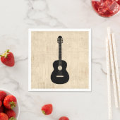 Serviette En Papier Arrière - plan de script d'art guitare acoustique (En situation)