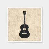 Serviette En Papier Arrière - plan de script d'art guitare acoustique (Devant)
