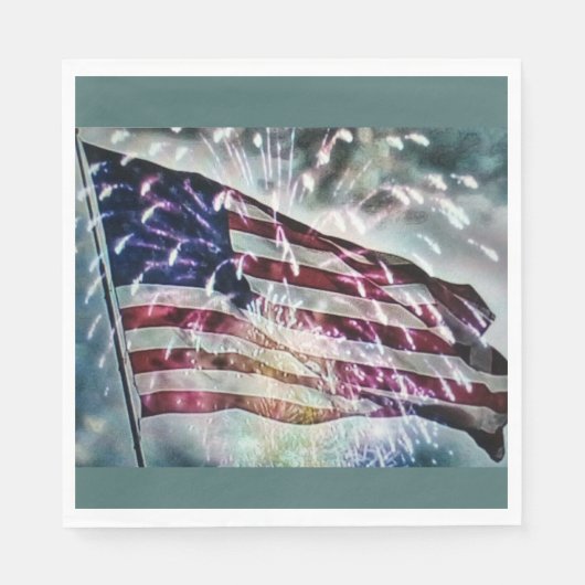 Serviette En Papier Arrière-plan Fireworks (Devant)