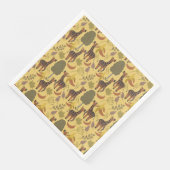 Serviette En Papier Arrière - plan jaune motif sans soudure (Coin)
