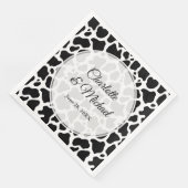 Serviette En Papier Arrière - plan Motif de vache (Coin)