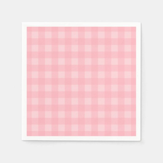 Serviette En Papier Arrière - plan Motif Retro Pink En vichy (Devant)