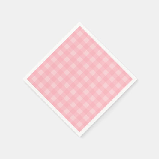 Serviette En Papier Arrière - plan Motif Retro Pink En vichy (Coin)