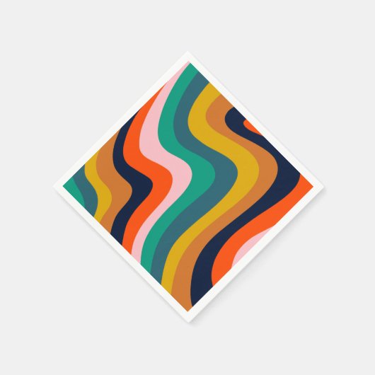 Serviette En Papier Arrière - plan pivotant moderne rétro (Coin)