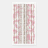 Serviette En Papier arrière - plan rayé rose et blanc (Devant)