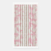 Serviette En Papier arrière - plan rayé rose et blanc (Devant)