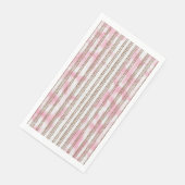 Serviette En Papier arrière - plan rayé rose et blanc (Coin)