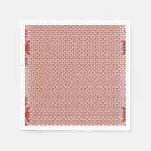 Serviette En Papier arrière - plan rose et blanc avec motif (Devant)