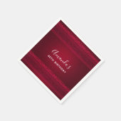 Serviette En Papier Arrière - plan rouge élégant et élégant Anniversai (Coin)