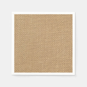 Serviette En Papier Arrière - plan rustique de toile de jute imprimé