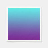 Serviette En Papier Arrière - plan simple dégradé violet bleu turquois (Devant)