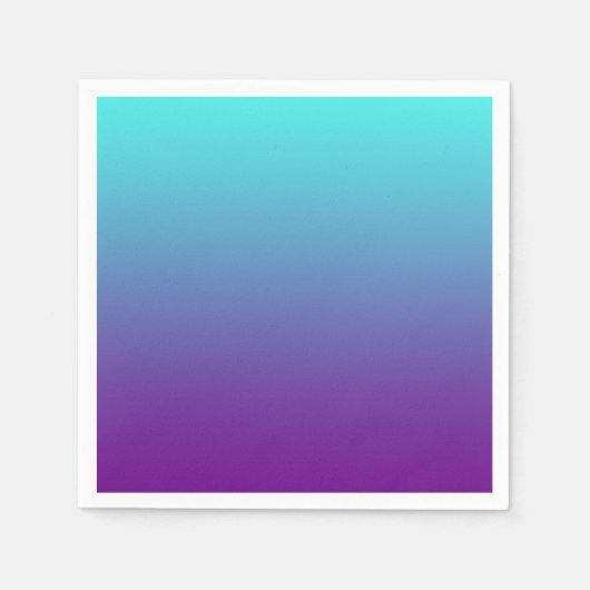 Serviette En Papier Arrière - plan simple dégradé violet bleu turquois (Devant)
