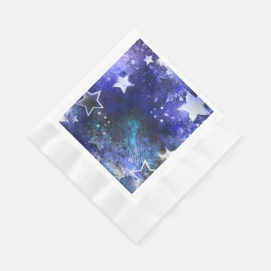 Serviette En Papier Arrière - plan spatial avec étoiles (Coin)