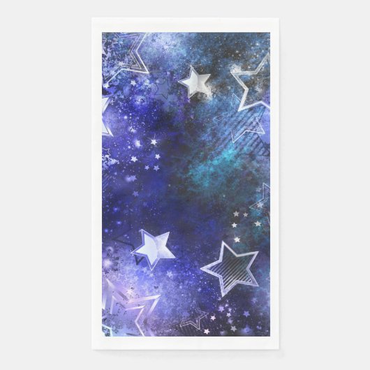 Serviette En Papier Arrière - plan spatial avec étoiles (Devant)