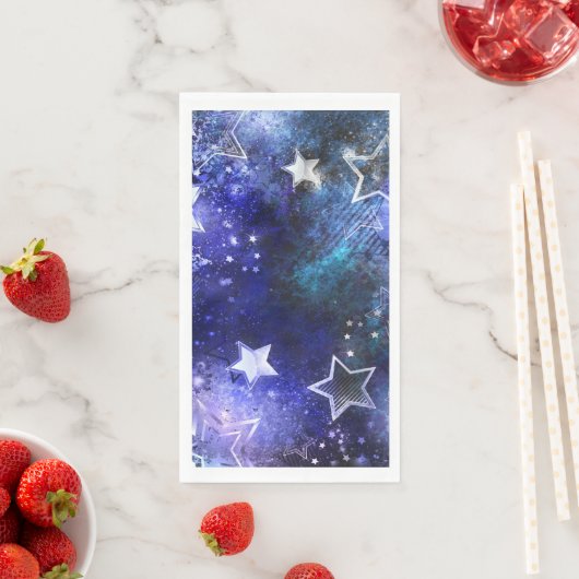 Serviette En Papier Arrière - plan spatial avec étoiles (En situation)