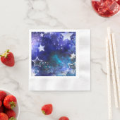 Serviette En Papier Arrière - plan spatial avec étoiles (En situation)