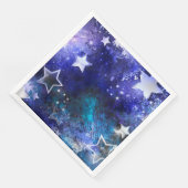 Serviette En Papier Arrière - plan spatial avec étoiles (Coin)