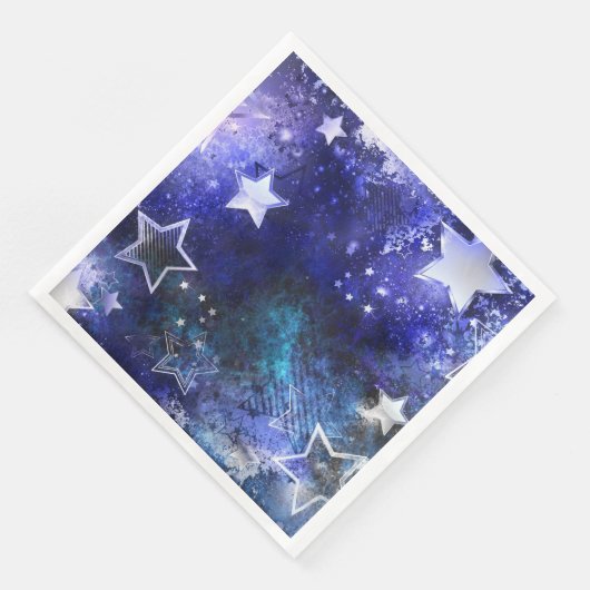 Serviette En Papier Arrière - plan spatial avec étoiles (Coin)