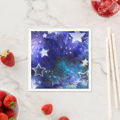 Serviette En Papier Arrière - plan spatial avec étoiles (En situation)
