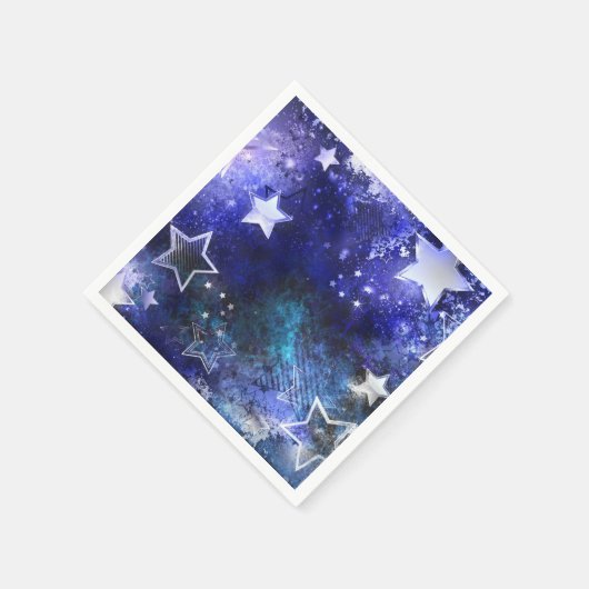 Serviette En Papier Arrière - plan spatial avec étoiles (Coin)