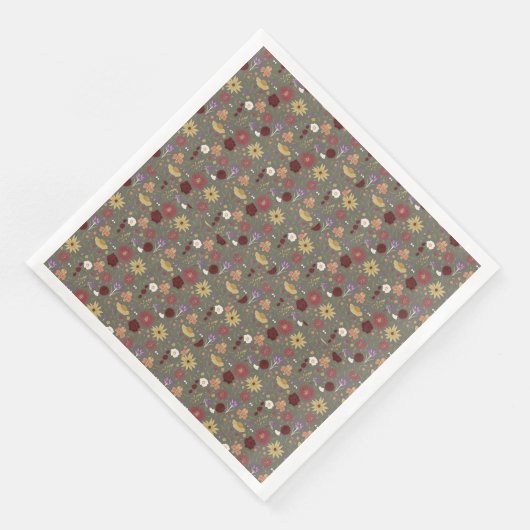 Serviette En Papier Arrière - plan vert de l'automne (Coin)