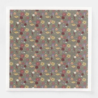 Serviette En Papier Arrière - plan vert de l'automne