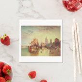 Serviette En Papier Arrivée d'un paquebot par Joseph Turner (En situation)