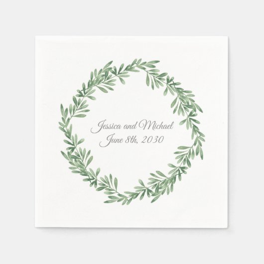 Serviette En Papier Arrosage Rosemary Wreath (Devant)
