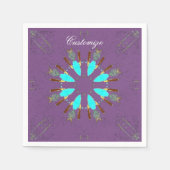 Serviette En Papier Arrowhead plumes pow-wow motif Thunder_Cove (Devant)