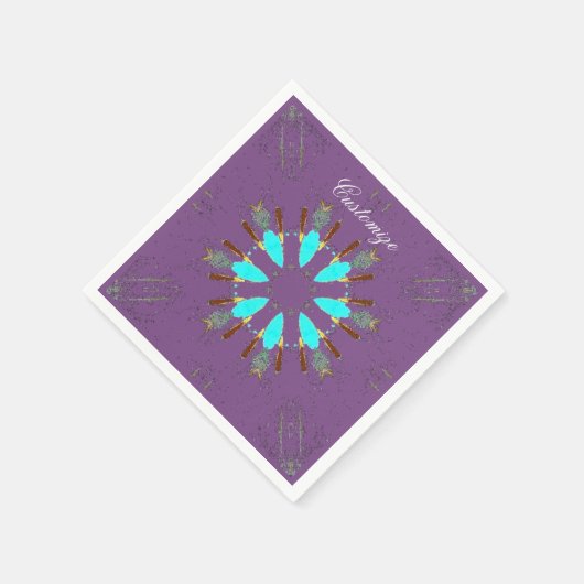 Serviette En Papier Arrowhead plumes pow-wow motif Thunder_Cove (Coin)