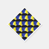 Serviette En Papier Art Abstrait bleu jaune (Coin)